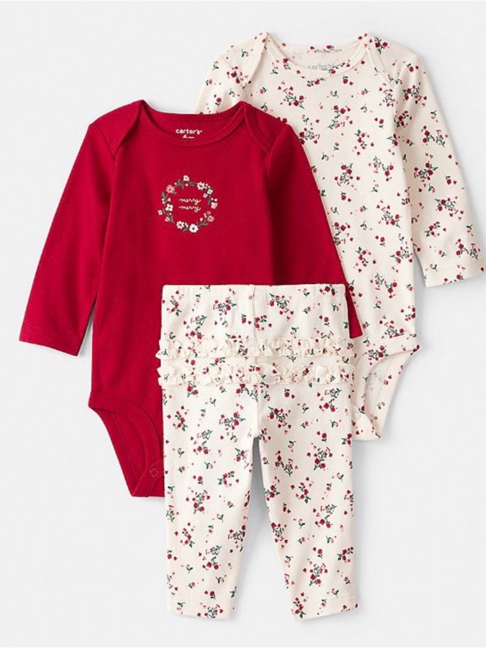Carter’s Baby Girls 3-Piece Pants Set - NB - Picture 2 of 4